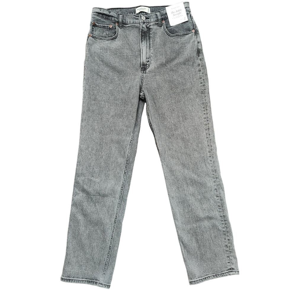 Abercrombie & Fitch Gray Straight Leg Jeans